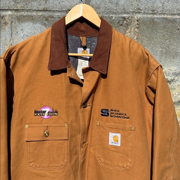 Carhartt blanket lined work jacket size 50 tan heavy duty - Picture 1 of 5